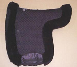 Contoured Dressage Large Saddle Pad Black