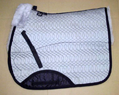 Full Quilted All Purpose Large Saddle Pad Silver