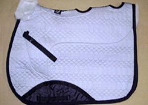 Full Quilted All Purpose Large Vented Saddle Pad Silver