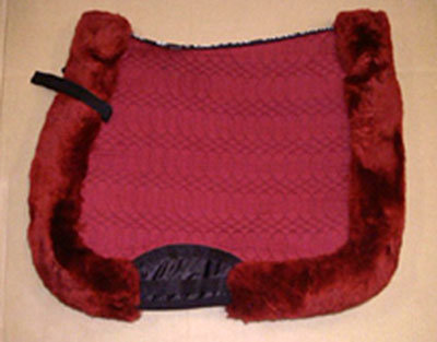 Full Quilted All Purpose Large Saddle Pad Burgundy