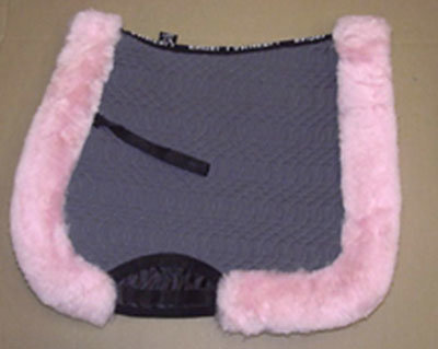 Full Quilted All Purpose Large Saddle Pad Charcoal Pink
