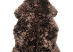 Sheepskin Rug Brown with Taupe Tips