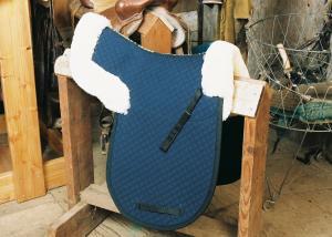 Dressage Numnah with Pommel & Cantle Roll Blue