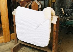 Dressage Saddle Blanket with Complete Lining White