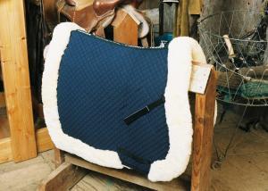 All Purpose Saddle Blanket with Complete Lining & Full Roll Edge Blue