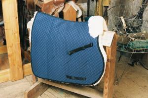 All Purpose Saddle Blanket with Complete Lining Blue
