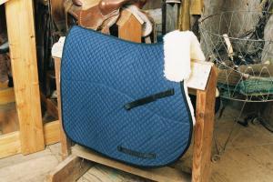 All Purpose Saddle Blanket with Pommel Roll Blue