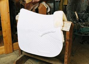 All Purpose Saddle Blanket with Pommel Roll White
