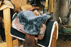 Full Western Saddle Seat Cover Charcoal