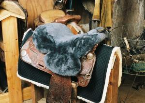 Full Western Saddle Seat Cover Charcoal