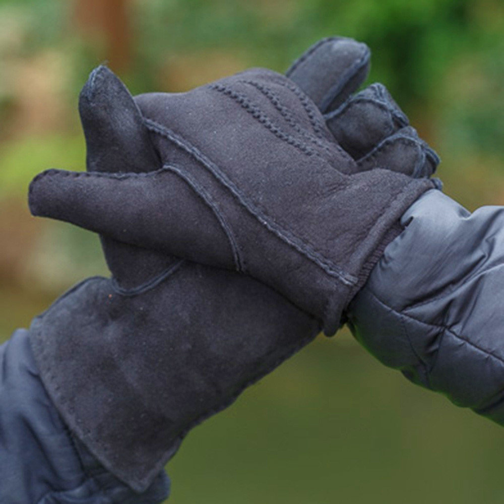 Sheepskin Gloves Black